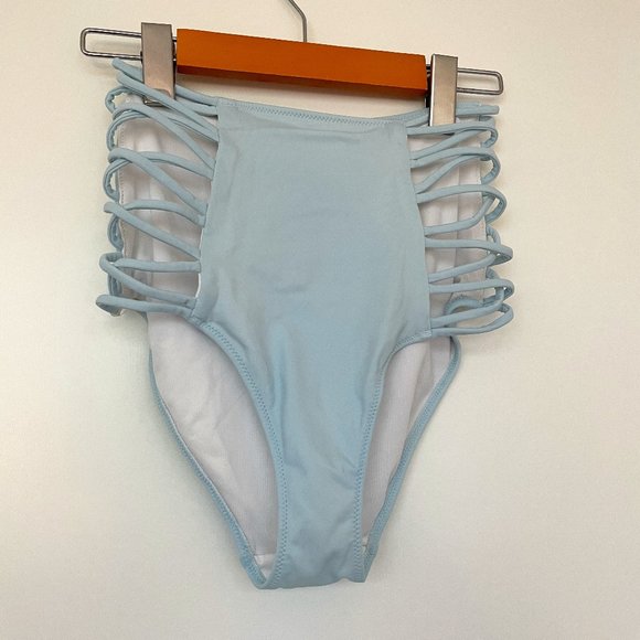 Victoria Secret Pink Light Blue Bikini Bottoms - Picture 1 of 2